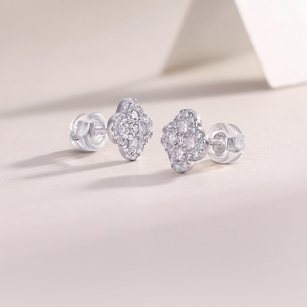 925 sterling silver moissanite earrings